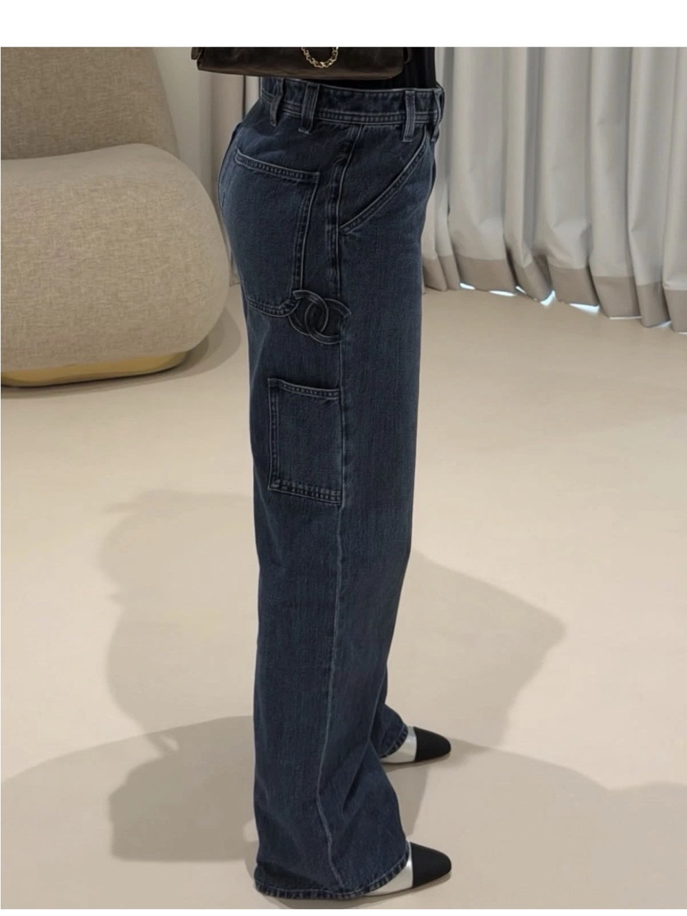 CHANEL 26P cargo jeans sz 38 - Picture 2 of 9
